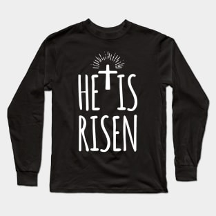 He Is Risen Shirt For Men Women Christian Gifts Happy Easter Long Sleeve T-Shirt